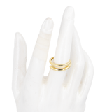 ANILLO LISO DOBLE PLATEADO EN RODIO