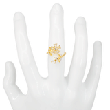 ANILLO FLOR BAÑO EN RODIO