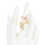 ANILLOS MARIPOSAS BAÑO EN RODIO