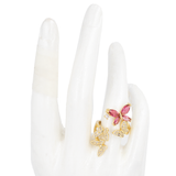 ANILLOS MARIPOSAS BAÑO EN RODIO
