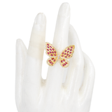 ANILLO MARIPOSAS PEQUEÑAS BAÑO EN RODIO