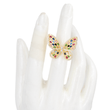 ANILLO MARIPOSAS PEQUEÑAS BAÑO EN RODIO