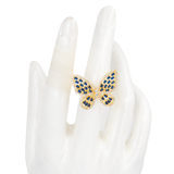 ANILLO MARIPOSAS PEQUEÑAS BAÑO EN RODIO