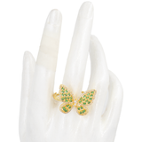 ANILLO MARIPOSAS PEQUEÑAS BAÑO EN RODIO