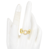 ANILLO CHUNKY CIRCULOS BAÑO EN RODIO