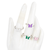 ANILLO MARIPOSA  ANTIESTRES BAÑO EN RODIO
