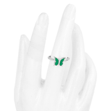 ANILLO MARIPOSA  ANTIESTRES BAÑO EN RODIO