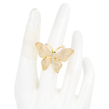 ANILLO MARIPOSA GRANDE  BAÑO EN RODIO
