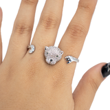 ANILLO PANTERA BAÑO EN RODIO