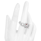 ANILLO LEOPARDO  CHUNKY BAÑO EN RODIO