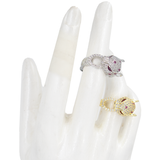 ANILLO LEOPARDO  CHUNKY BAÑO EN RODIO