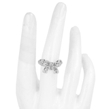 ANILLO MOÑO COQUETTE DORADO BAÑO EN RODIO
