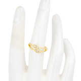ANILLO DOBLE GOTA MINI CIRCONADA BAÑO EN RODIO