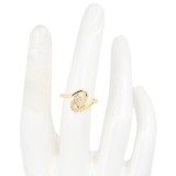 ANILLO CORAZÓN ENLAZADO CIRCONADO BAÑO EN RODIO