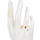 ANILLO LISO CIRCON RECTANGULAR SENCILLO BAÑO EN RODIO