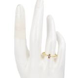 ANILLO LISO CIRCON RECTANGULAR SENCILLO BAÑO EN RODIO