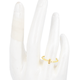 ANILLO LISO CIRCON RECTANGULAR SENCILLO BAÑO EN RODIO