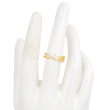 ANILLO PERLA CIRCONES BAÑO EN RODIO
