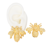 TOPO ABEJA EN PERLAS DORADO BAÑO DE ORO