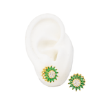 TOPO FLOR VERDE GIRATORIO BAÑO EN RODIO CR-968