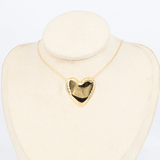 CADENA CORAZON PLANO EN ACERO