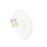 EARCUFF CIRCONADO DOBLE BAÑO EN RODIO