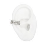 EARCUFF CADENA CIRCON BLANCO BAÑO EN RODIO