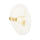 EARCUFF CADENA CIRCON BLANCO BAÑO EN RODIO