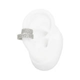 EARCUFF FLECHA DOBLE BAÑO EN RODIO