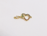 DIJES PARA PULSERAS CORAZONES BAÑO EN RODIO