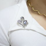 DOBLE CORAZON PLATEADO