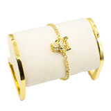 PULSERA JAGUAR CUBANA PEQUEÑA BAÑO EN RODIO