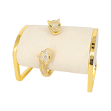 PULSERA CABEZA DE PUMA BAÑO EN RODIO