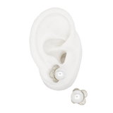 TOPO PERLA SOBRE FLOR CIRCON DORADO BAÑO EN RODIO