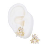 TOPO TRIPLE FLOR DORADO BAÑO EN RODIO