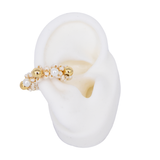 EARCUFF ESENCIAL DE PERLAS BAÑO EN RODIO