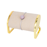 PULSERA FLOR MARGARITA ROSADA BAÑO EN RODIO
