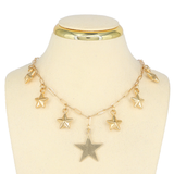CADENA NOCHE ESTRELLADA BAÑO DE ORO